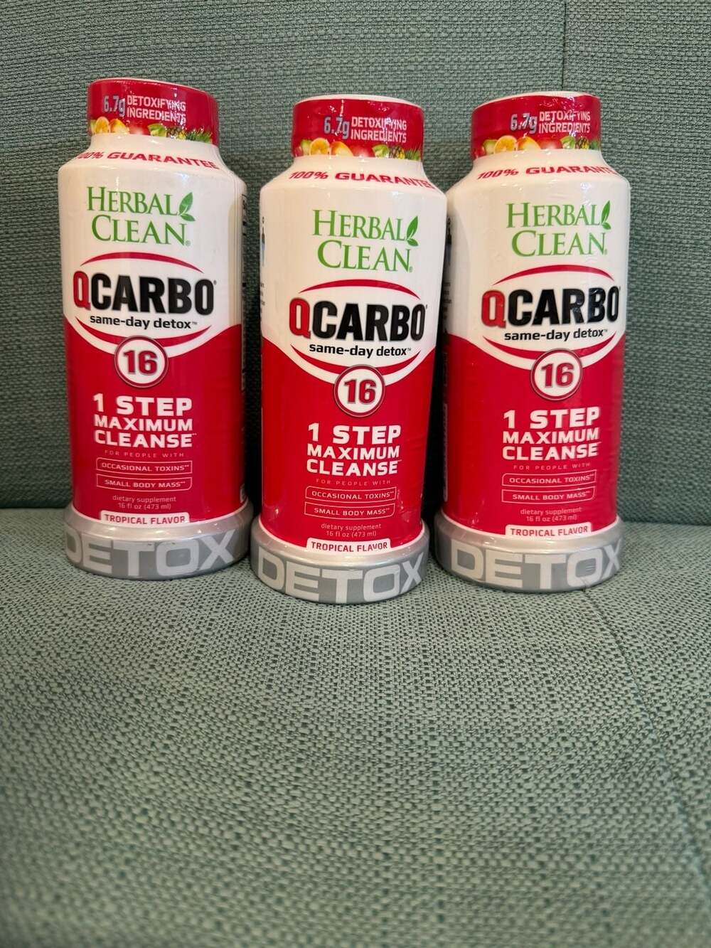 Herbal Clean QCarbo16 1-Step Maximum Cleanse  (Lot of 3)